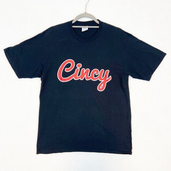 Port and Company Other - Cincy T-Shirt Unisex Medium Black Red Cincinatti Reds‎ Baseball Sports Fan Gear